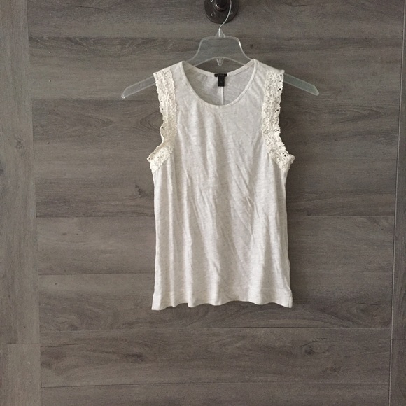 J. Crew Tops - J. Crew Lace Trim Drapey Tank